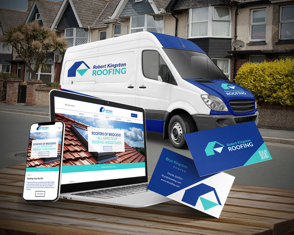 Marketing for Tradespeople - rrobert kingston roofing branding samples