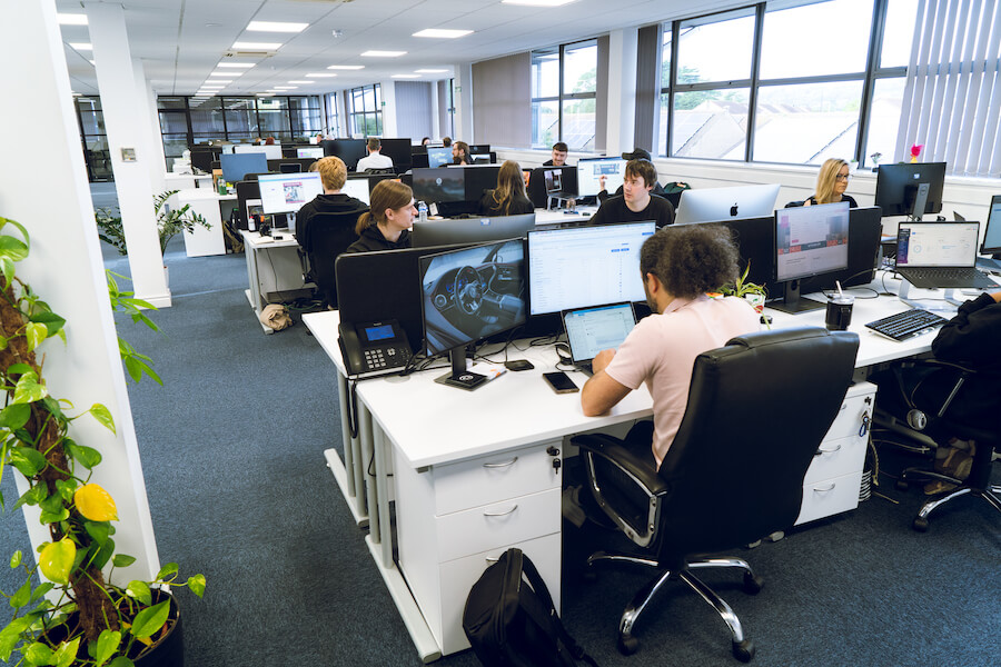 office with people working