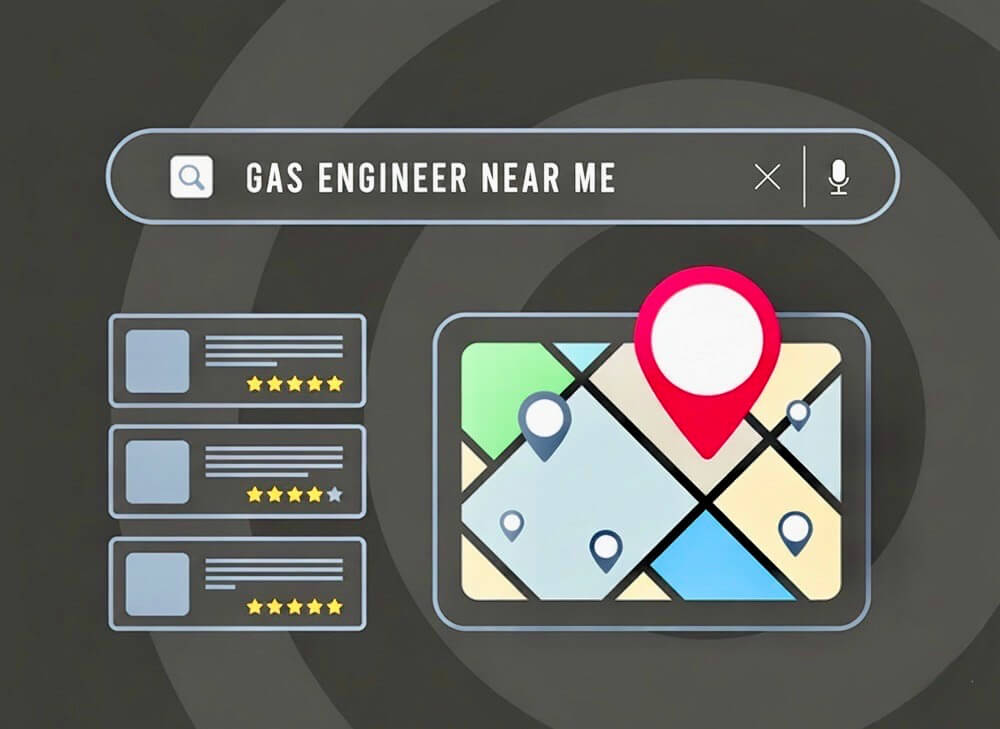 Illustration showing a Google search for 